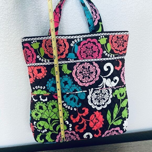 Vera Bradley Floral Multicolor Brown Quilted Handbag - Picture 7 of 7
